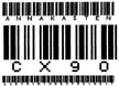 CX-90 Logo im Barcode-style